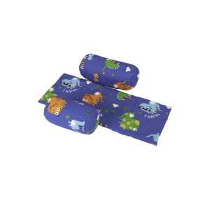 Baby safety bumper and blanket with dinosaur pattern, blue, 40x90 cm - Babies & Toddler