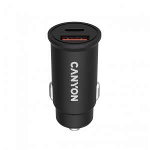 Automobilová nabíjačka Canyon CNS-CCA20B03 s USB-C a USB-A konektormi - Nabíjačky do auta