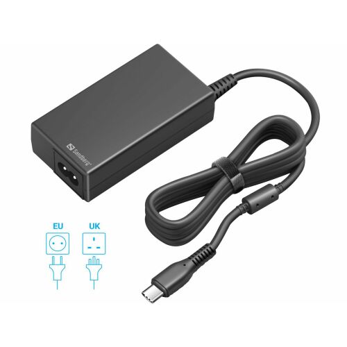 Sandberg USB-C 65W PD Charger with EU and UK plugs