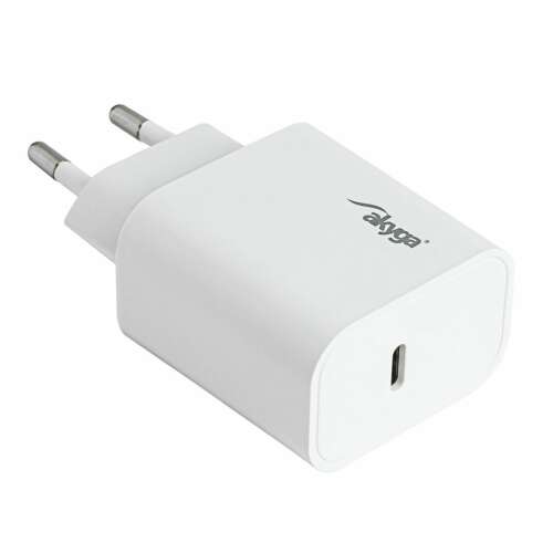 Akyga AK-CH-18 USB-C PD 20W Wall Charger, White