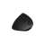 Ergonomic vertical wireless mouse, black, 6 buttons, top view
