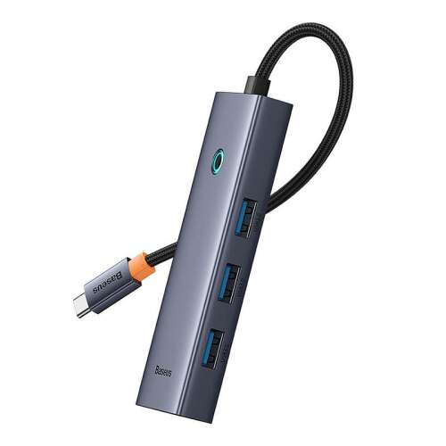Schräge Ansicht des Baseus UltraJoy USB-C Hub mit 3 USB 3.0 Anschlüssen