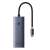 Baseus UltraJoy Series 5-in-1 USB-C Hub, gray, with HDMI, 3x USB 3.0, and PD charging