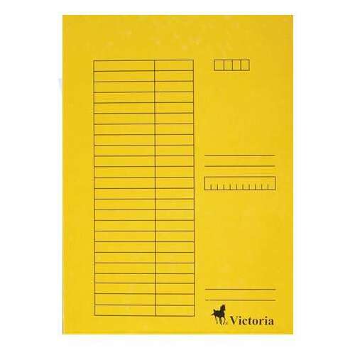 Sárga A4-es irattartó, vonalakkal, Victoria márka