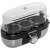 Severin EK 3163 egg cooker, top view, showing the egg holder and transparent lid