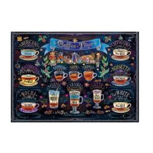 Trefl Coffee Time 500 piece jigsaw puzzle, showing various coffee types - Puzzle