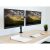 Configurație dual monitor Techly, birou curat cu suport monitor reglabil