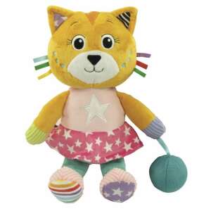 Clementoni Baby Katy die Katze Plüschspielzeug, weiches und kuscheliges Kätzchen mit einem rosa Kleid und einem Wollknäuel - Kuscheltiere