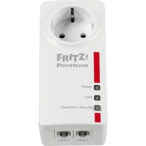 AVM FRITZ!Powerline 1220 Powerline adapter, fehér, 2 LAN port, konnektor - AVM