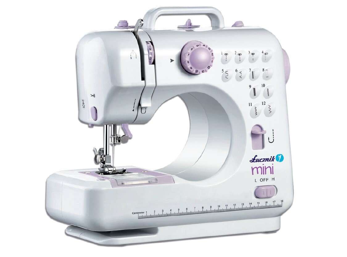 Lucznik AGDLUNMSZ0055 Mini, 12 Varróprogram, Vezetékes / Elemes (4x AA), Fehér-Rózsaszín varrógép