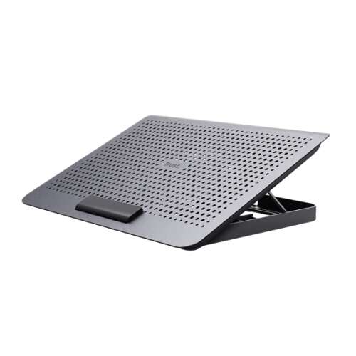 Trust Exto 15 inch Laptop Cooling Stand, Grey, angled view