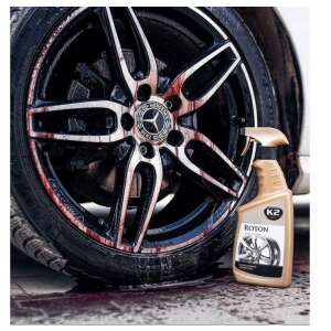 K2 ROTON wheel cleaner spray removing brake dust and road grime from car rim - K2