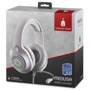 Spartan Gear - Medusa Wired Headset White/Grey (MULTI) 73261000 