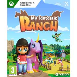 My Fantastic Ranch Deluxe Version Xbox One és Xbox Series X játék borítója, amin egy lány látható egy egyszarvúval - Nacon