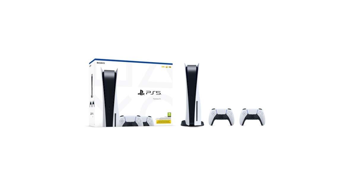 Sony PlayStation®5 825GB games console + two DualSense™ wireless 
