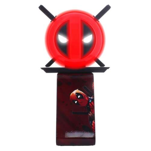 Deadpool charging station with LED light, compatible with PS5 and XBOX Series X/S controllers and most mobile phones