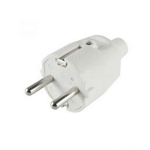 Fehér földelt lengő aljzat egyenes kábelvezetéssel