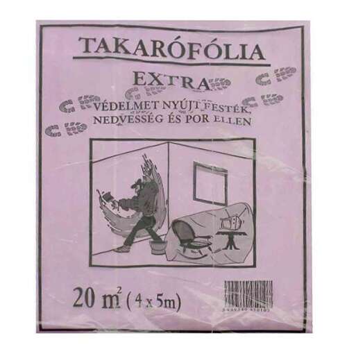 Takaró fólia extra 20 m² (4 x 5 m) védőfólia festéshez, por és nedvesség ellen - Takarófólia és padlótakaró