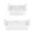 Springos refrigerator organizer, white, plastic, pull-out, expandable, for fridge, 2 pack