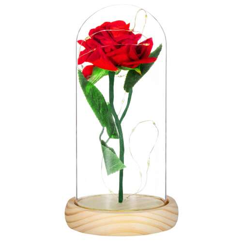 Springos örök rózsa üvegben