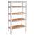 Springos 5-tier shelving unit with MDF shelves, 150x75x30 cm, showing the overall design and dimensions