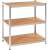 Springos 3-tier shelving unit with MDF shelves, showing the overall design and dimensions