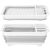 Uscator de vase pliabil, din pastic si silicon, 36x31x12cm, suport tacamuri, alb si gri 108911238