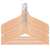 Springos wooden hangers, 20 pack, chrome hooks, brown
