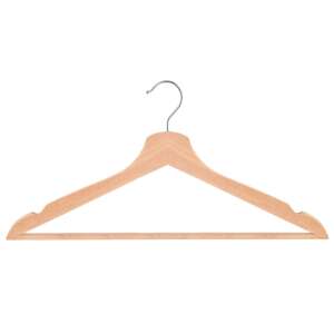 Hanger din lemn Springos cu cârlig cromat
