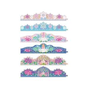 Sycomore Artissimo Princess Crowns Creative Set, 6 princess crowns, rhinestones, glitter, metallic stickers - Flair Toys Creative Toy