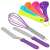 Set of 5 measuring spoons and 2 cake decorating spatulas