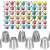 Set of 48 stainless steel cake decorating tips