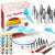 Cake decorating set with turntable, spatulas, tips, and piping bag