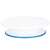 White cake turntable with blue ring