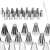 Set of 24 stainless steel cake decorating tips
