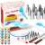 Cake decorating set with turntable, spatulas, tips, and piping bag