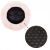 Springos pink plush dog bed with non-slip bottom detail and black inner cushion