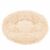 Springos Cream Plush Donut Dog Bed Isolated