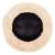 Cream colored Springos donut dog bed, bottom view showing the black non-slip base