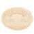Cream colored Springos donut dog bed, top view