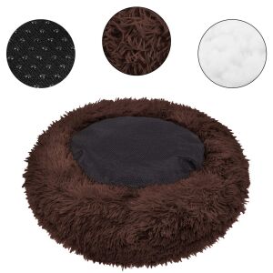 Springos brown plush dog bed XXS 40cm with non-slip base and filling detail - Pet Care