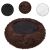 Springos brown plush dog bed XXS 40cm with non-slip base and filling detail