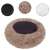 Springos brown round dog bed with non-slip bottom, 40 cm diameter