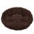 Springos brown plush donut dog bed XS size