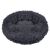 Springos graphite plush dog bed isolated on white