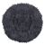 Springos graphite plush round dog bed, top view