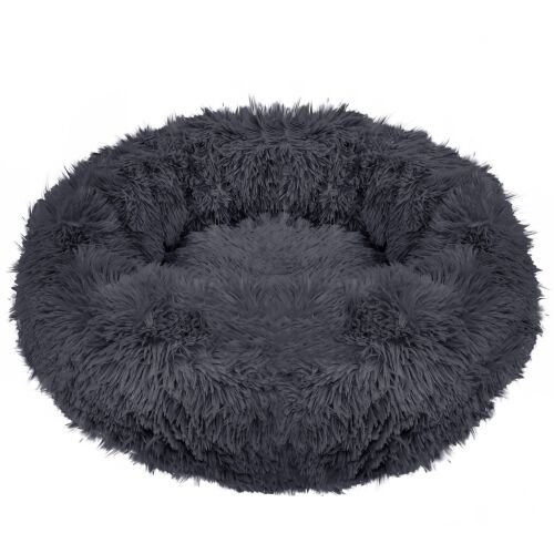 Springos graphite plush dog bed, size S, 60cm