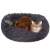 Cat sleeping in a gray Springos round pet bed