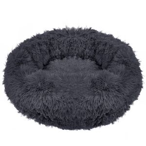 Springos Graphit Plüsch Hundebett, Größe S, 60cm - Schlafplatz für Hunde