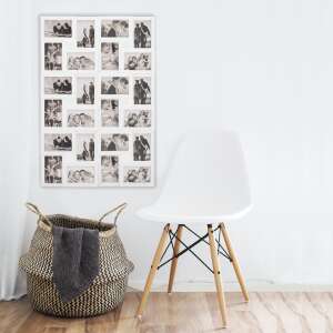 Springos 24 photo collage picture frame in white, perfect for displaying your favorite memories - Springos